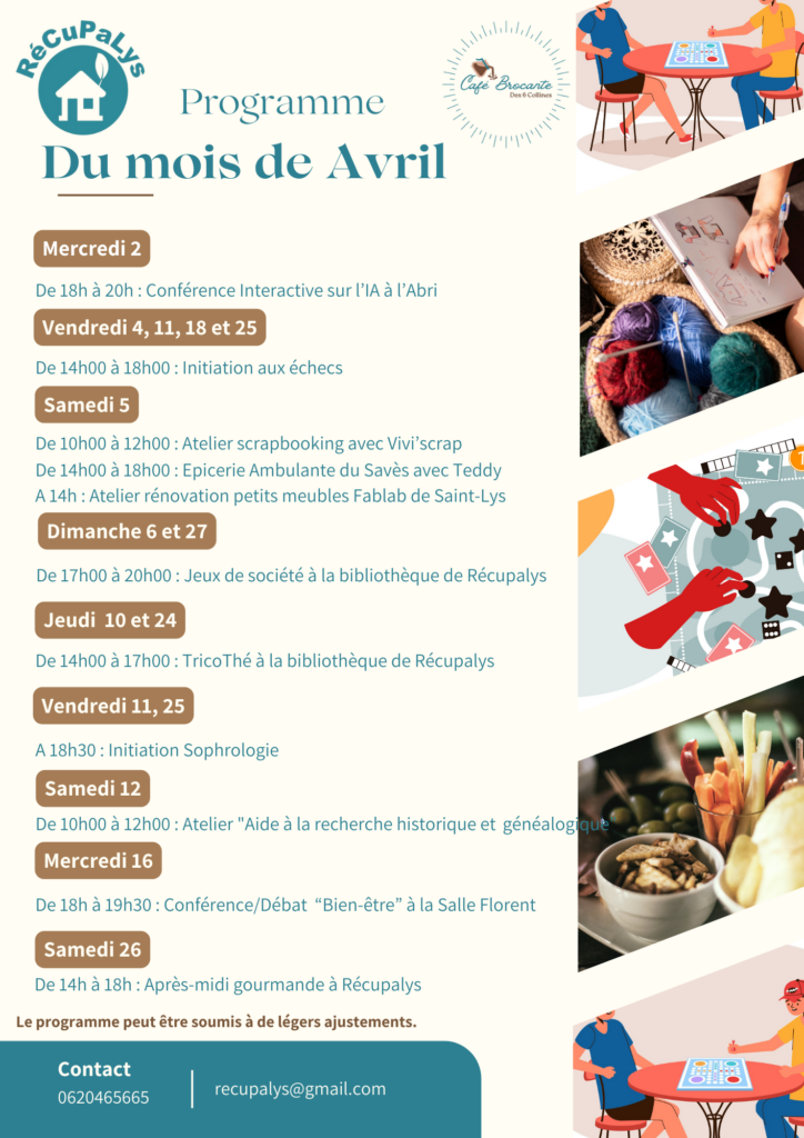 Programme avril