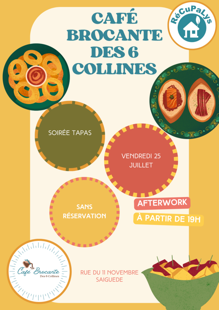 Des tapas, des bierres et des sorbets : soirée festive en perspective vendredi 25 juillet à partir de 19h :-)