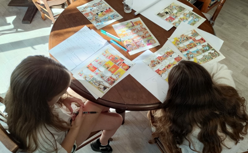Notre bibliothèque des 6 collines a accueilli sa première animation enfants sur la thématique des BD